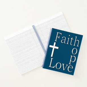 christliches Zitat zur "Liebe der Hoffnung" Notizbuch