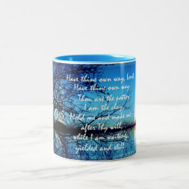 Christliches Zitat Zweifarbige Tasse