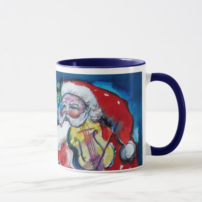 CHRISTMAI Y BRIEF / SANTA MIT VIOLIN MONOGRAM TASSE (Rechts)