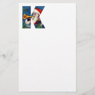 CHRISTMAL K SCHREIBEN / SANTA CLAUS BUGLER MONOGRA BRIEFPAPIER