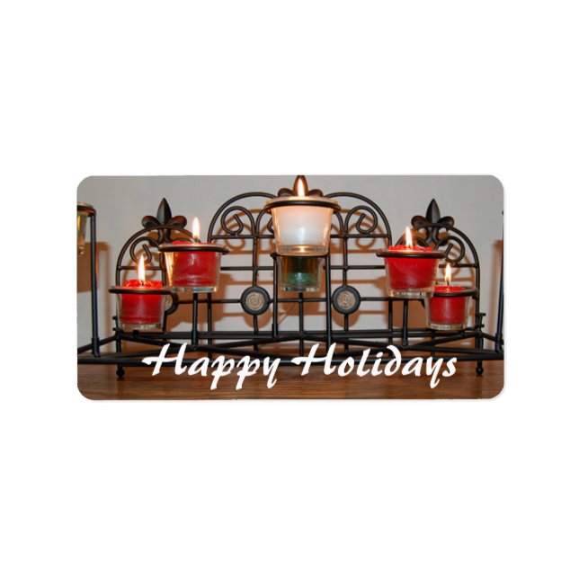 Christmans Candles Adressaufkleber (Vorne)