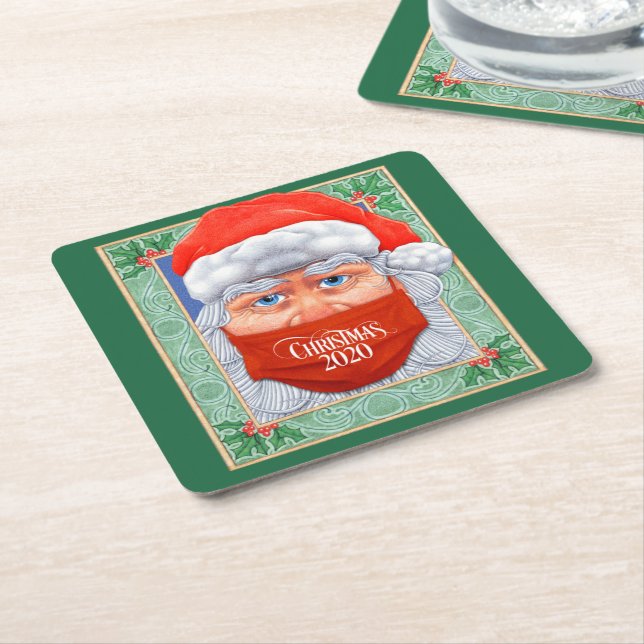 Christmas 2020 rechteckiger pappuntersetzer (angewinkelt)