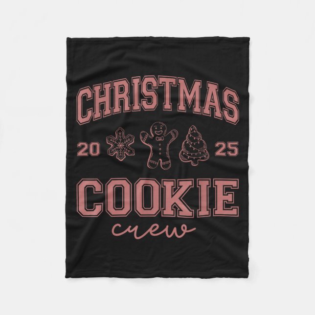 Christmas 2025 Cookie Crew Gingerbread Funny Chris Fleecedecke (Vorderseite)