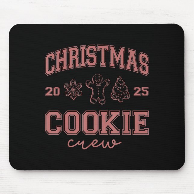 Christmas 2025 Cookie Crew Gingerbread Funny Chris Mousepad (Vorne)