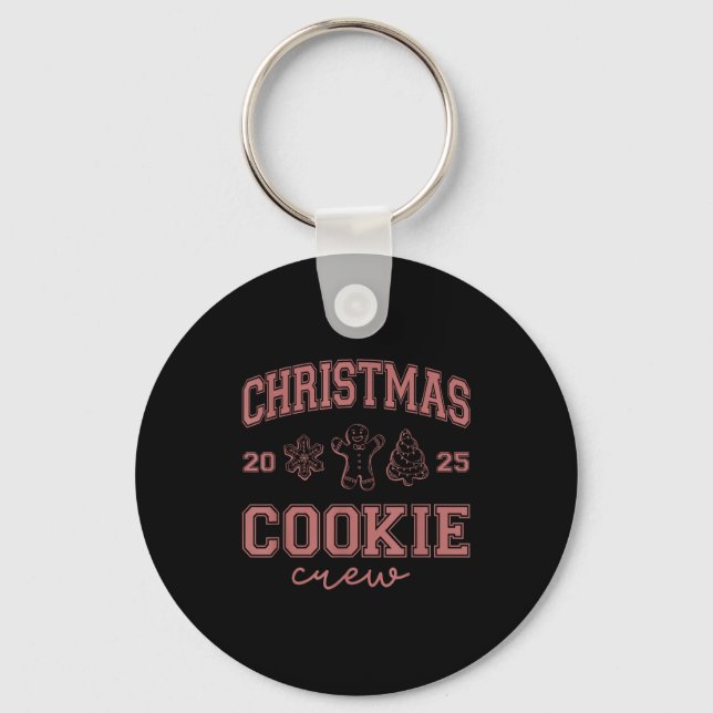 Christmas 2025 Cookie Crew Gingerbread Funny Chris Schlüsselanhänger (Vorderseite)