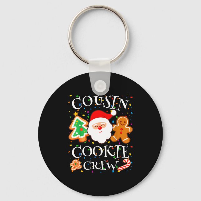 Christmas 2025 Cousin Cookie Baking Crew Squad Fam Schlüsselanhänger (Vorderseite)