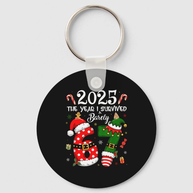 Christmas 2025 The Year I Barely Survived Six Seve Schlüsselanhänger (Vorderseite)