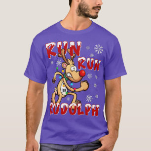Christmas 5K Run Run Rudolph Holiday Team läuft T-Shirt