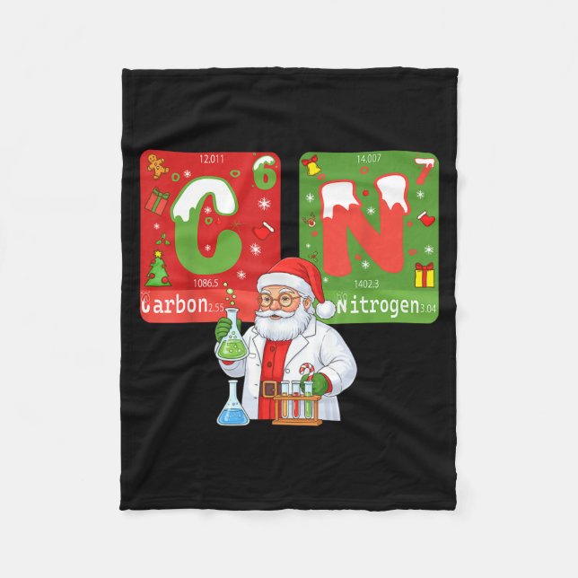 Christmas 67 Meme Science Chemistry Humor Periodic Fleecedecke (Vorderseite)