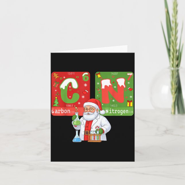 Christmas 67 Meme Science Chemistry Humor Periodic Karte (Vorderseite)