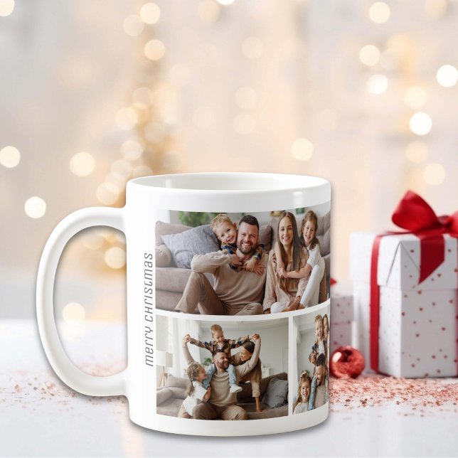 Christmas 7 Fotos Collage Family Kaffeetasse (Christmas 7 Photos Collage Family Coffee Mug)