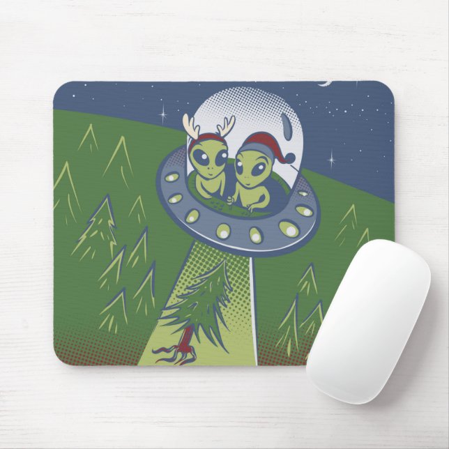 Christmas abduction mousepad (Mit Mouse)