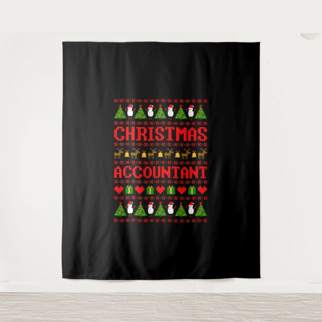 Christmas Accountant Wandteppich (Vorderseite)