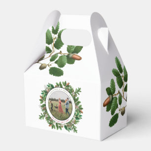 Christmas Acorn Wreath Family Foto Geschenkschachtel