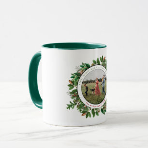 Christmas Acorn Wreath Family Foto Tasse