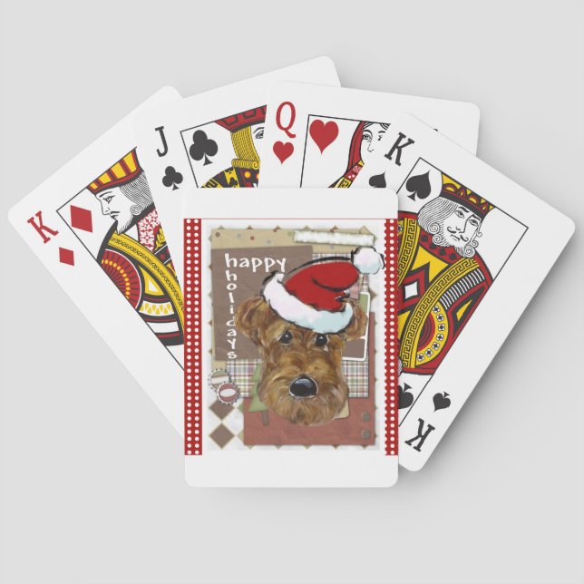 CHRISTMAS AIREDALE SPIELKARTEN (Rückseite)
