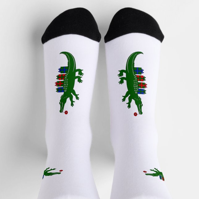 Christmas Alligator Crew Socks Socken (Oben)