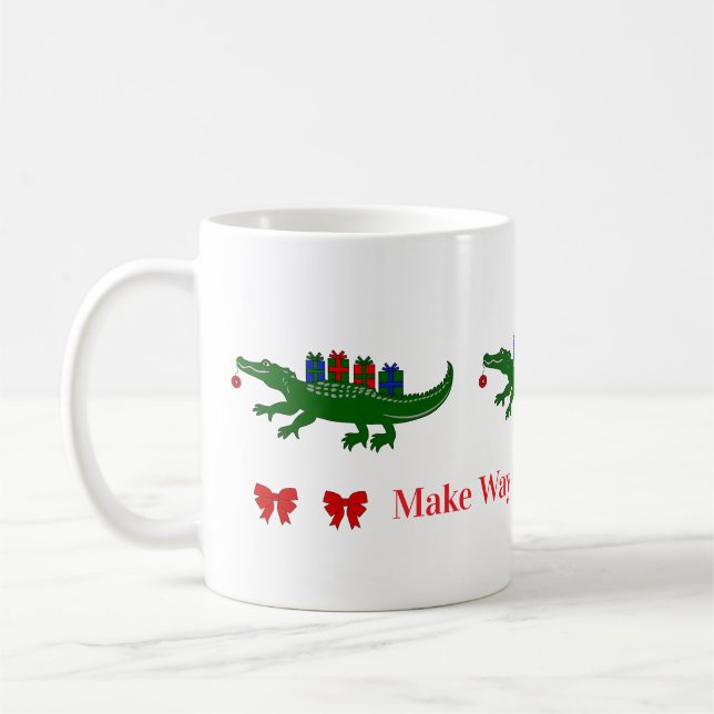 Christmas Alligator Mug (Gauche)