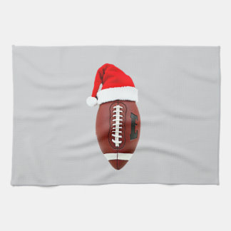 Christmas American Football Ball Santa Hat (3) Geschirrtuch