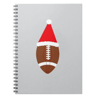 Christmas American Football Ball Santa Hat (4) Notizblock