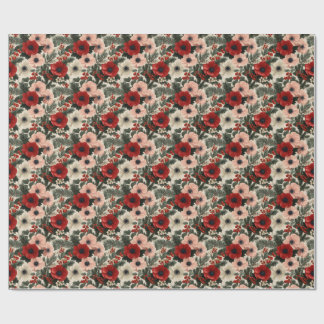 Christmas Anemone Floral Background holiday  Geschenkpapier