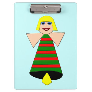 Christmas Angel Bell Clipboard Klemmbrett