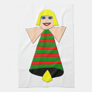 Christmas Angel Bell Kitchen Tow Handtuch