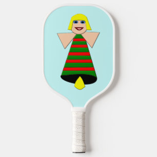Christmas Angel Bell Pickleball Schläger