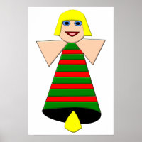 Christmas Angel Bell Poster
