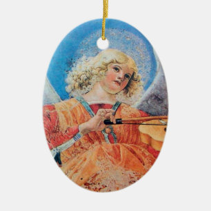 CHRISTMAS ANGEL Blue Sapphire Keramik Ornament
