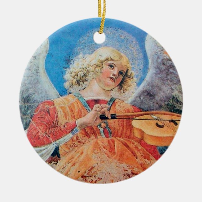 CHRISTMAS ANGEL Blue Sapphire Keramikornament (Vorne)