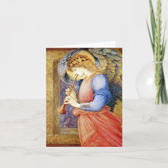 Christmas Angel Burne-Jones-Mitteilungskarten Feiertagskarte (Vorderseite)