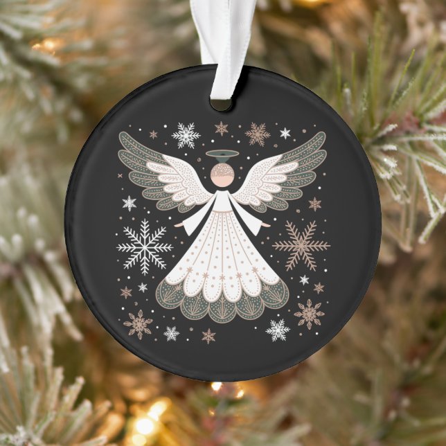 Christmas Angel Glitter Christian Xmas Religious Ornament (Baum)
