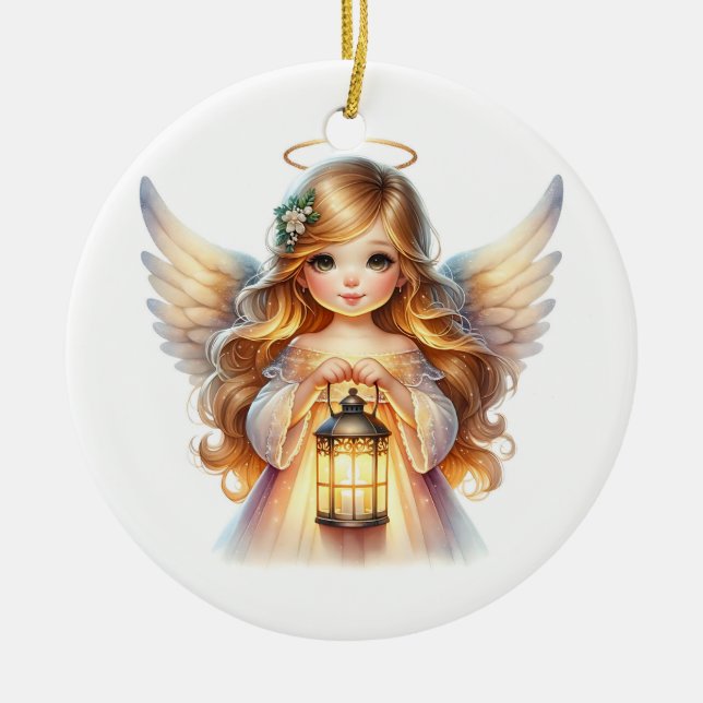 Christmas Angel Keramik Ornament (Vorne)