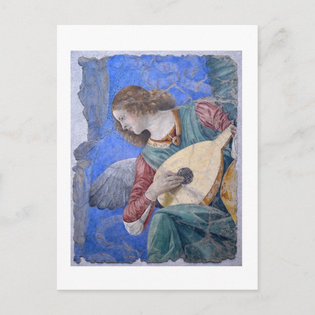 Christmas Angel Musician Melozzo da Forli Vatican Postkarte (Vorderseite)