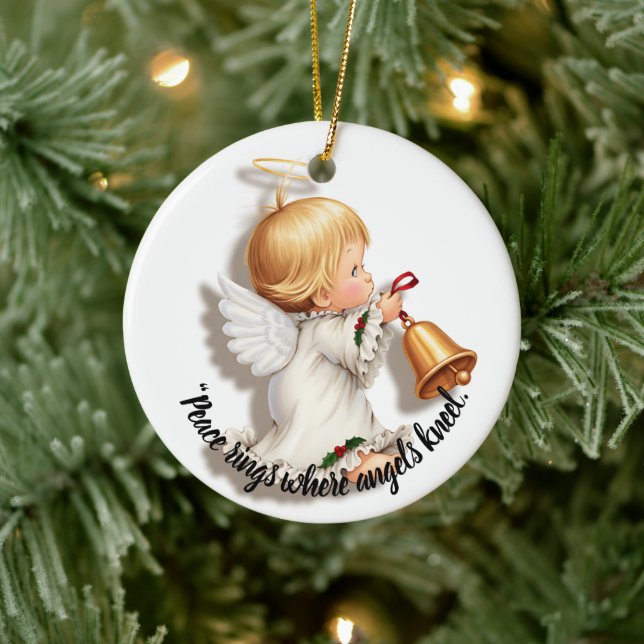 Christmas Angel Ornament with a Bell (Baum)