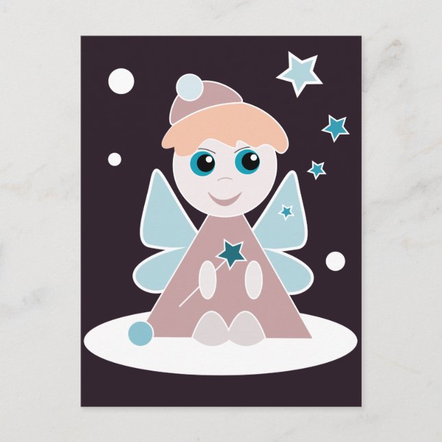 Christmas Angel Postcard Feiertagspostkarte (Vorderseite)
