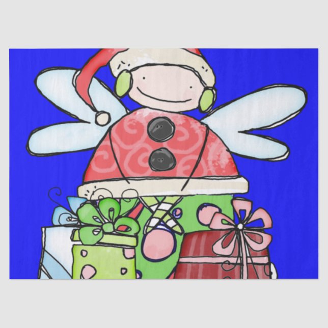 Christmas Angel Santa Tissue Seidenpapier (Vorderseite)