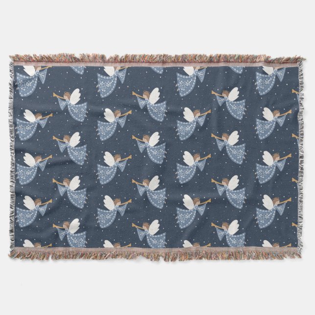 Christmas Angel Weltfrieden Holiday Heartfelt Decke (Vorderseite)