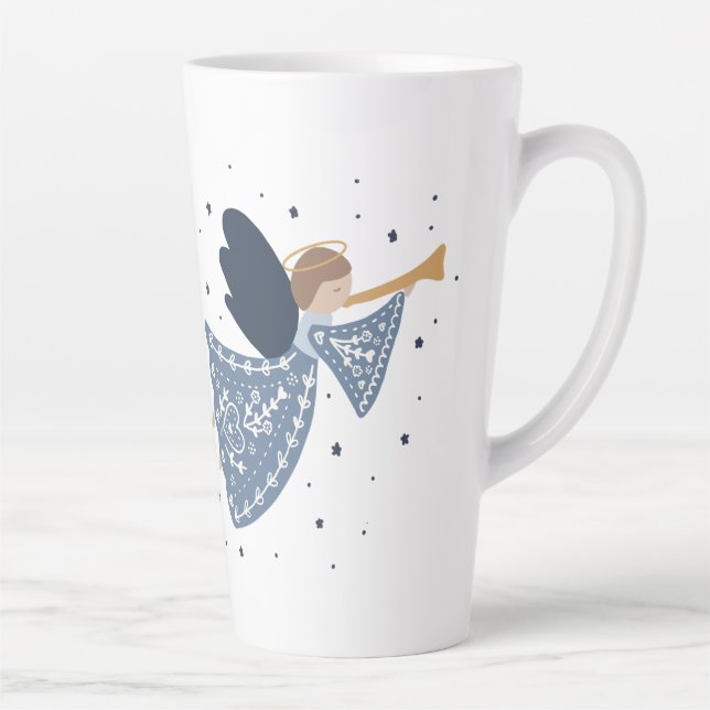 Christmas Angel Weltfrieden Holiday Heartfelt Milchtasse (Rechts)