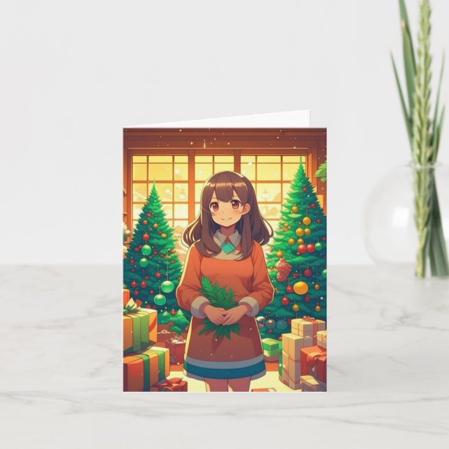 Christmas Anime C - AI Karte (Vorderseite)
