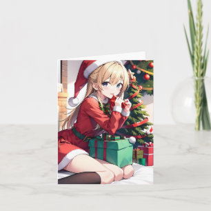Christmas Anime O - AI Karte