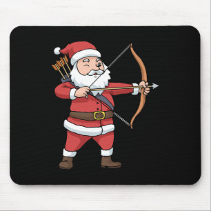 Christmas Archery Arrow Bow Jagd Weihnachtsmann Mousepad