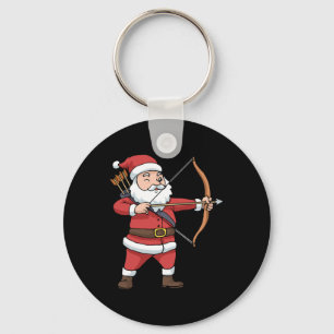 Christmas Archery Arrow Bow Jagd Weihnachtsmann Schlüsselanhänger