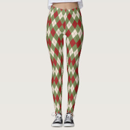 Christmas Argyle Leggings