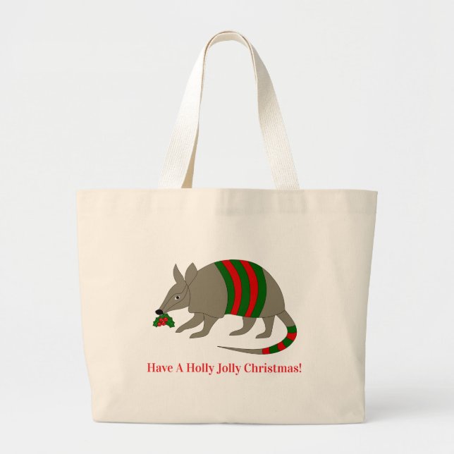 Christmas Armadillo Tote Bag (Devant)