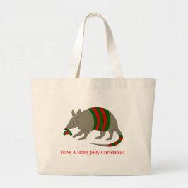 Christmas Armadillo Tote Bag Jumbo Stoffbeutel