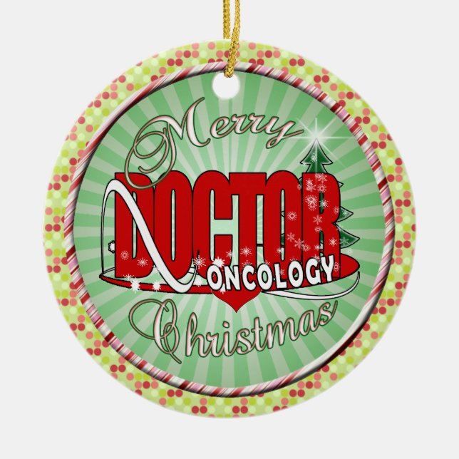 CHRISTMAS-ARZT-ONKOLOGIE KERAMIKORNAMENT (Vorne)