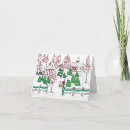 Christmas at Sunny Hill Farm Greeting Card Dankeskarte