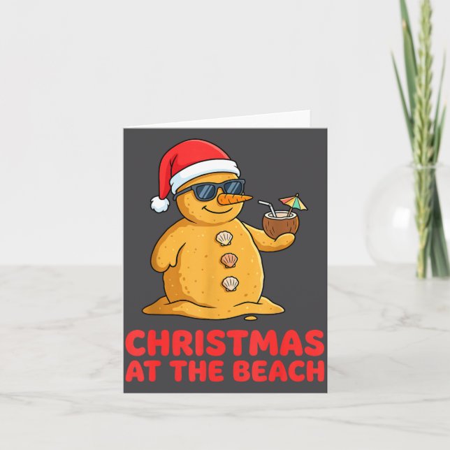 Christmas At The Beach Shirt Funny Sandman Trocal  Karte (Vorderseite)